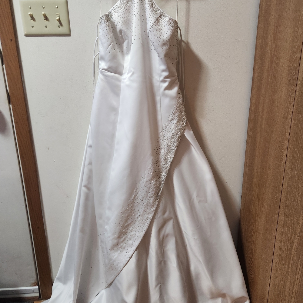 Masquerade White and Silver Prom Dress
